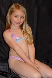 small girl in shorts